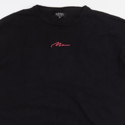 Mens UK Size M Boohoo Man Black  T-Shirt