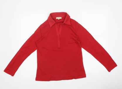 Mens UK Size S First Avenue Red  Button-Up Long Sleeve Casual Shirt