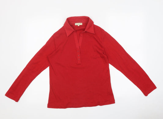 Mens UK Size S First Avenue Red  Button-Up Long Sleeve Casual Shirt