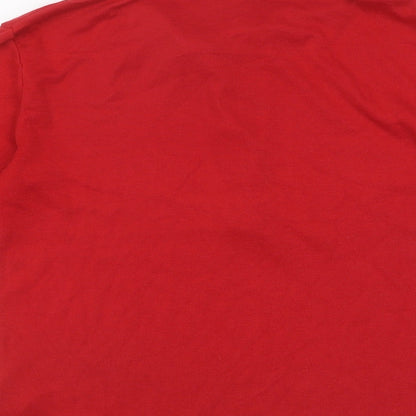 Mens UK Size S First Avenue Red  Button-Up Long Sleeve Casual Shirt