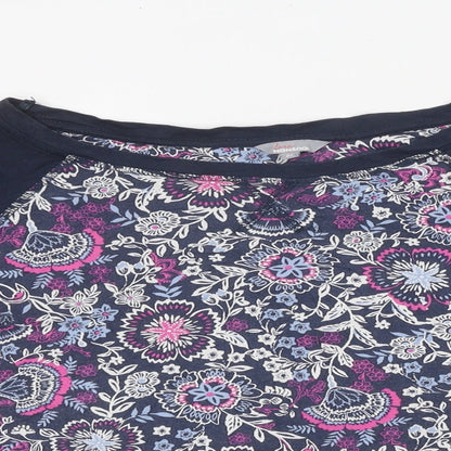 Womens UK Size M Monsoon Blue Basic T-Shirt