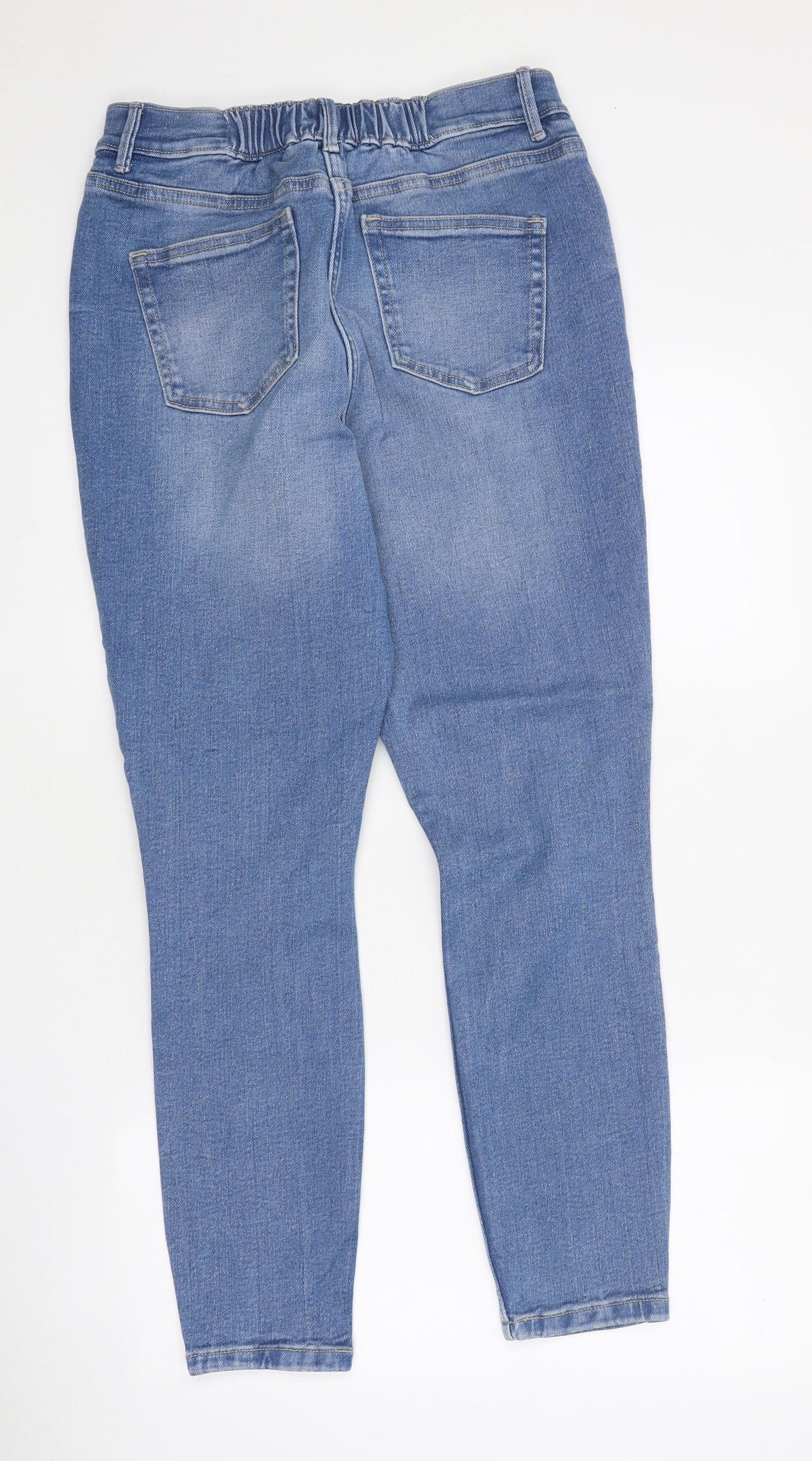 NEXT Womens Blue 100% Cotton Skinny Jeans Size 4 L29 in Regular Zip
