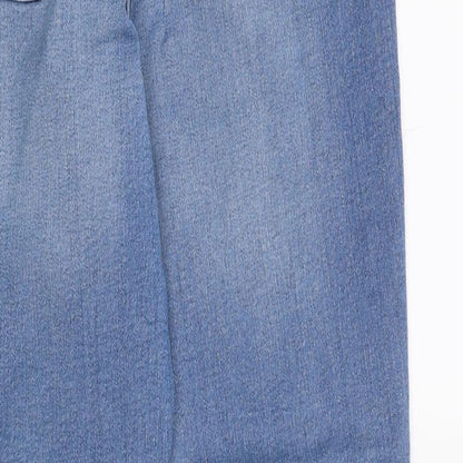 NEXT Womens Blue 100% Cotton Skinny Jeans Size 4 L29 in Regular Zip