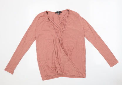 Womens UK Size 8 Missguided Pink Basic T-Shirt