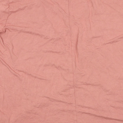 Womens UK Size 8 Missguided Pink Basic T-Shirt