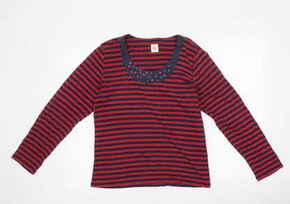 Womens UK Size M Iz Red Basic T-Shirt