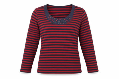 Womens UK Size M Iz Red Basic T-Shirt