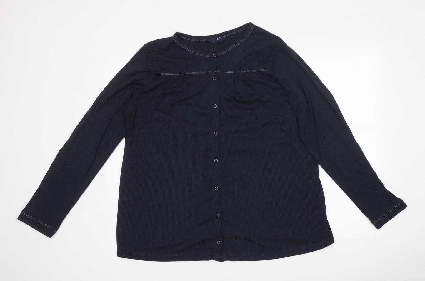 Womens UK Size 2 NEXT Black Basic Button-Up