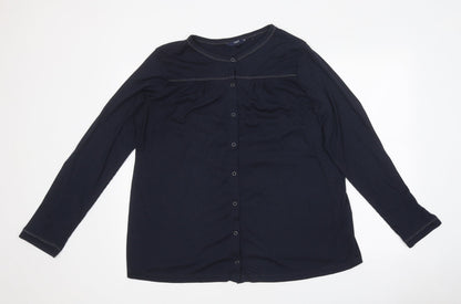 Womens UK Size 2 NEXT Black Basic Button-Up