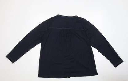 Womens UK Size 2 NEXT Black Basic Button-Up