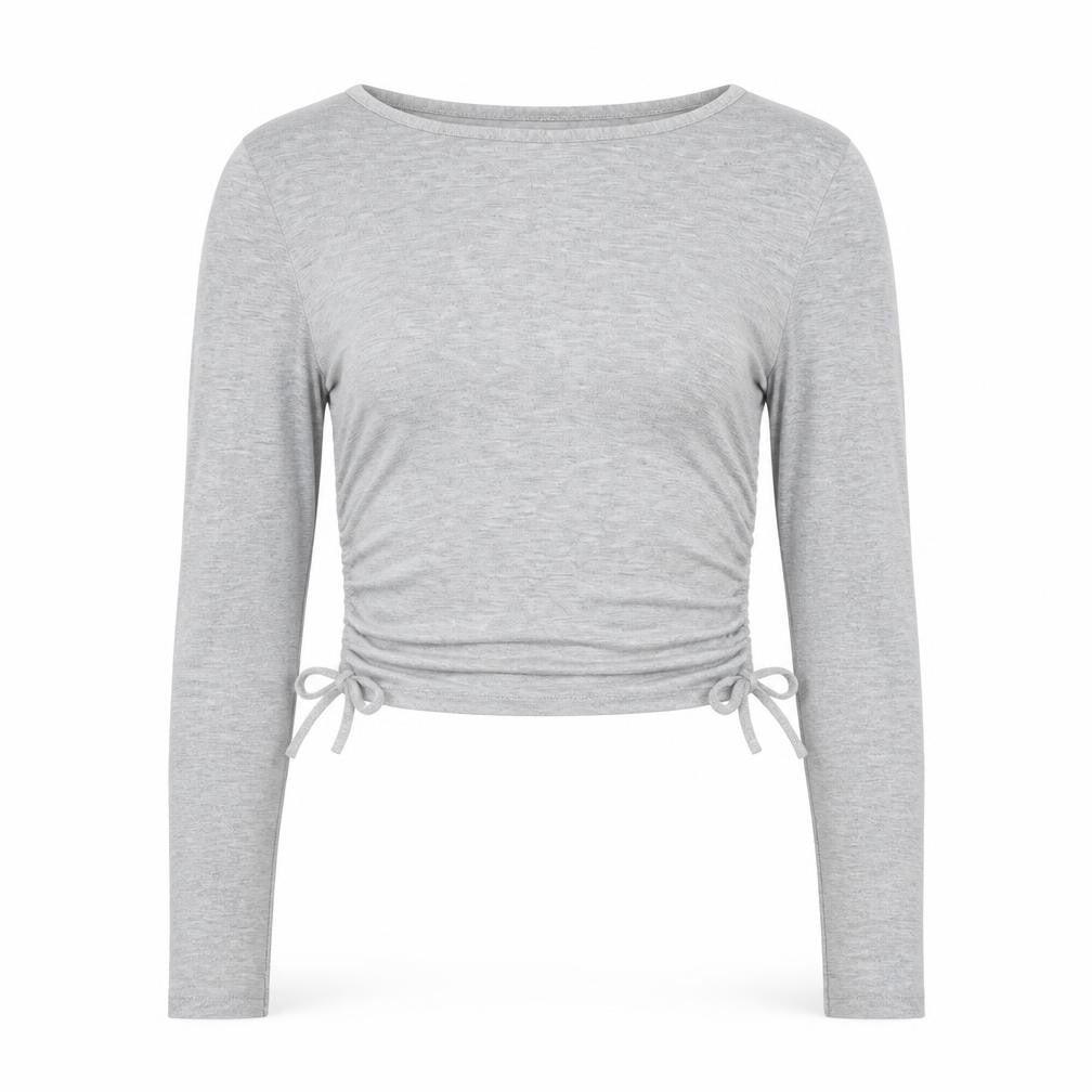 Womens UK Size 6 PRETTYLITTLETHING Grey Cropped Polo