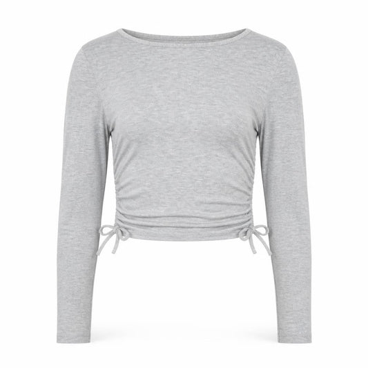 Womens UK Size 6 PRETTYLITTLETHING Grey Cropped Polo