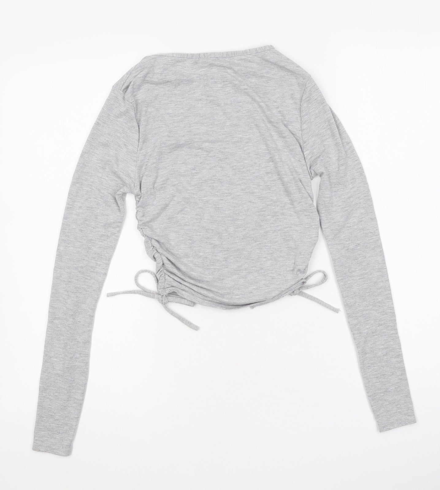 Womens UK Size 6 PRETTYLITTLETHING Grey Cropped Polo