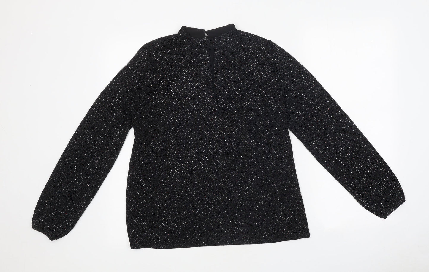 Womens UK Size 12 New Look Black Basic T-Shirt