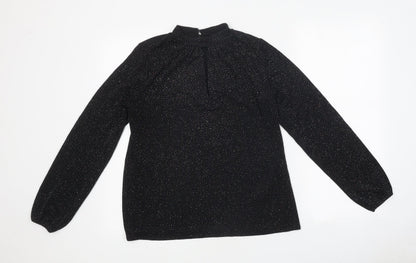 Womens UK Size 12 New Look Black Basic T-Shirt