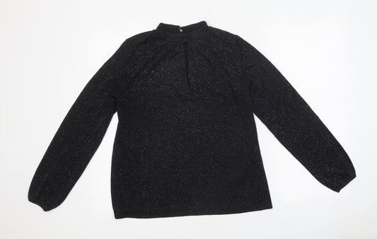 Womens UK Size 12 New Look Black Basic T-Shirt