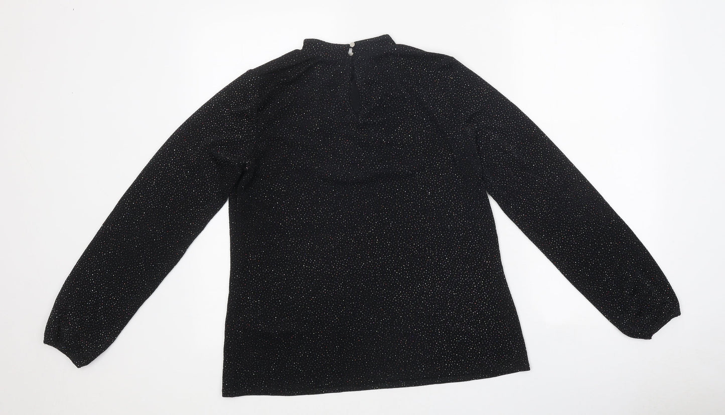 Womens UK Size 12 New Look Black Basic T-Shirt