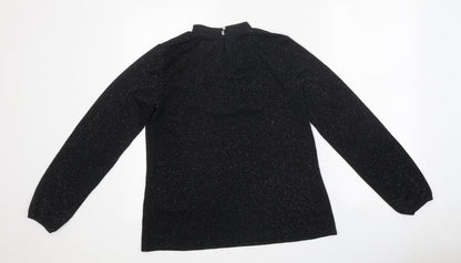Womens UK Size 12 New Look Black Basic T-Shirt