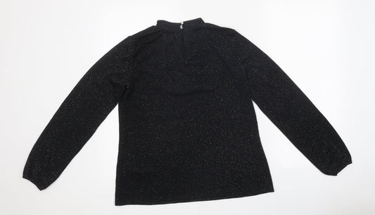 Womens UK Size 12 New Look Black Basic T-Shirt