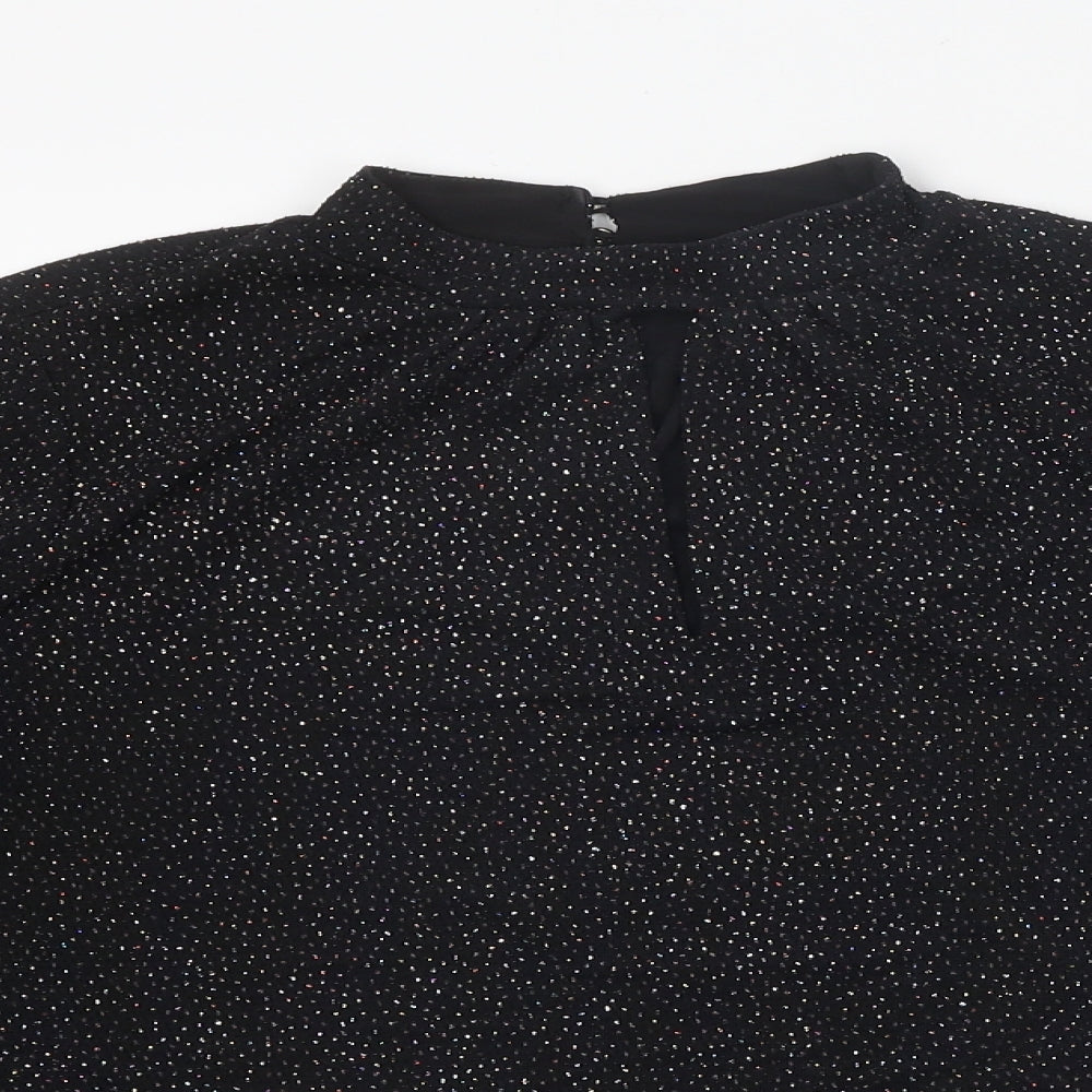 Womens UK Size 12 New Look Black Basic T-Shirt