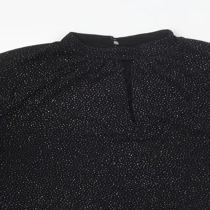 Womens UK Size 12 New Look Black Basic T-Shirt
