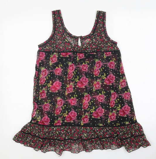 Atmosphere Womens Multicoloured Floral Polyester Basic Tank Size 6 Round Neck