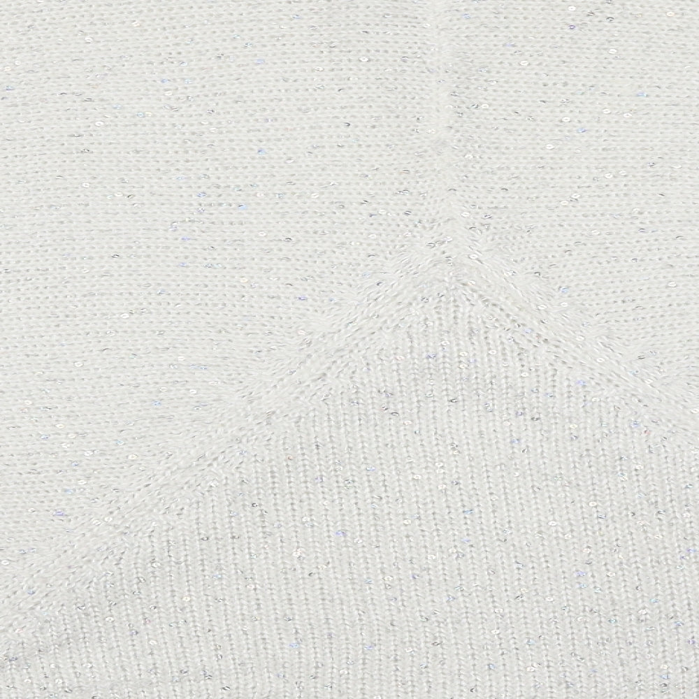 Aftershock Womens White Round Neck 100% Cotton Pullover Jumper Size L