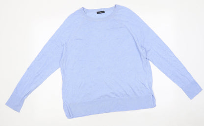 Womens UK Size 12 M&Co Blue Pullover Jumper