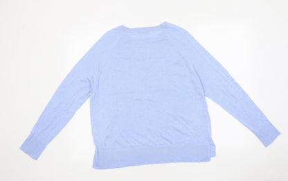 Womens UK Size 12 M&Co Blue Pullover Jumper