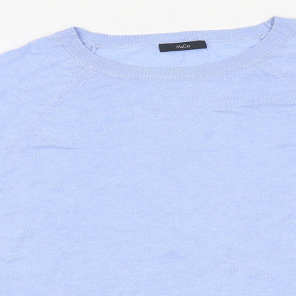 Womens UK Size 12 M&Co Blue Pullover Jumper
