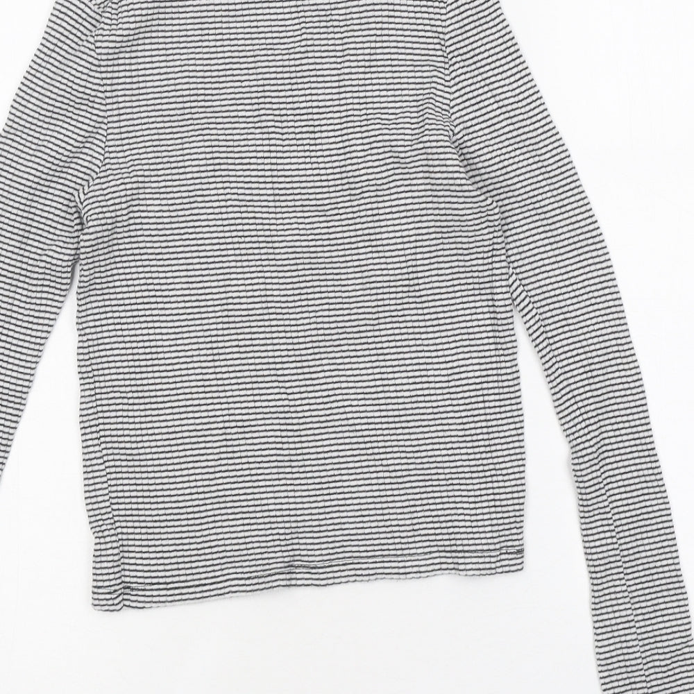 Womens UK Size 8 Topshop White Cropped T-Shirt