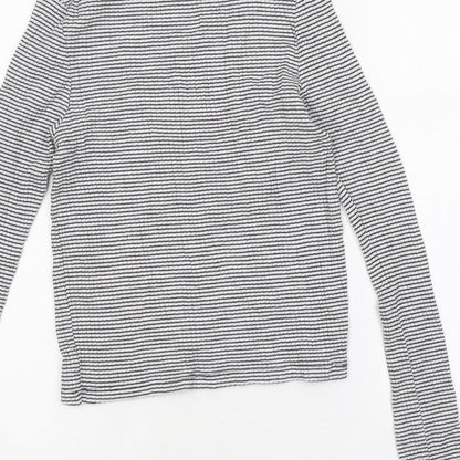 Womens UK Size 8 Topshop White Cropped T-Shirt