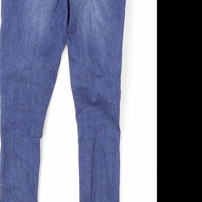 Bee Inspired Mens Blue Cotton Skinny Jeans Size 30 in L29 in Slim Zip