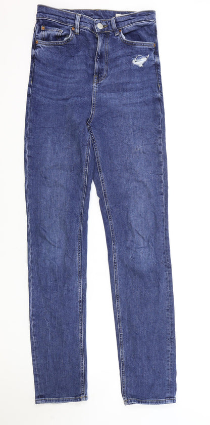Womens UK Size 8 Marks and Spencer Regular Fit Skinny Blue Jeans