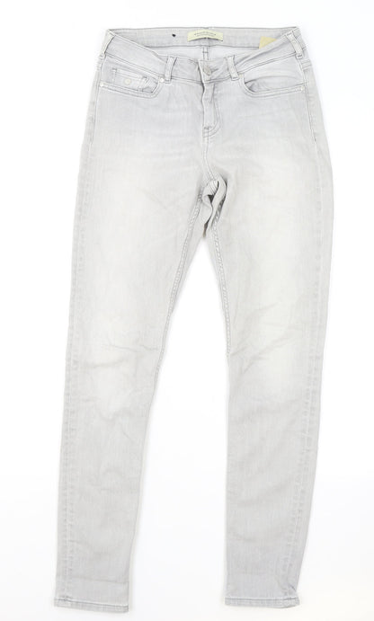 Maison Scotch Mens Grey Cotton Skinny Jeans Size 27 in L32 in Regular Zip