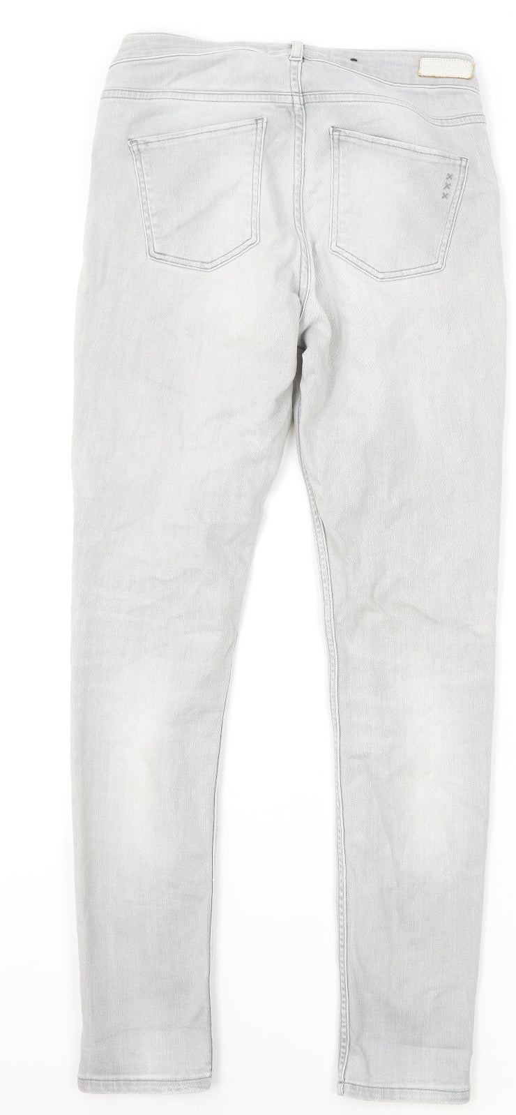 Maison Scotch Mens Grey Cotton Skinny Jeans Size 27 in L32 in Regular Zip