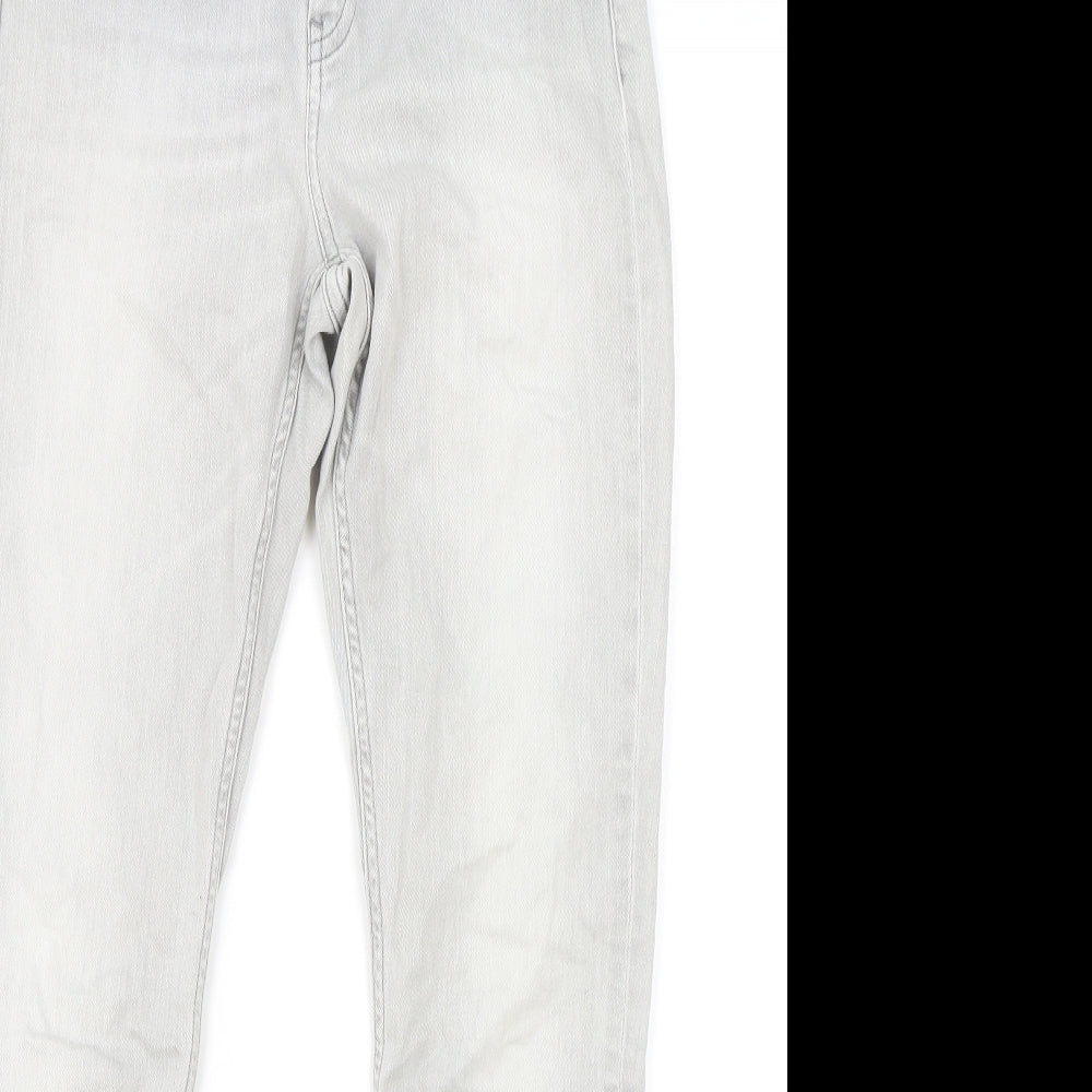 Maison Scotch Mens Grey Cotton Skinny Jeans Size 27 in L32 in Regular Zip