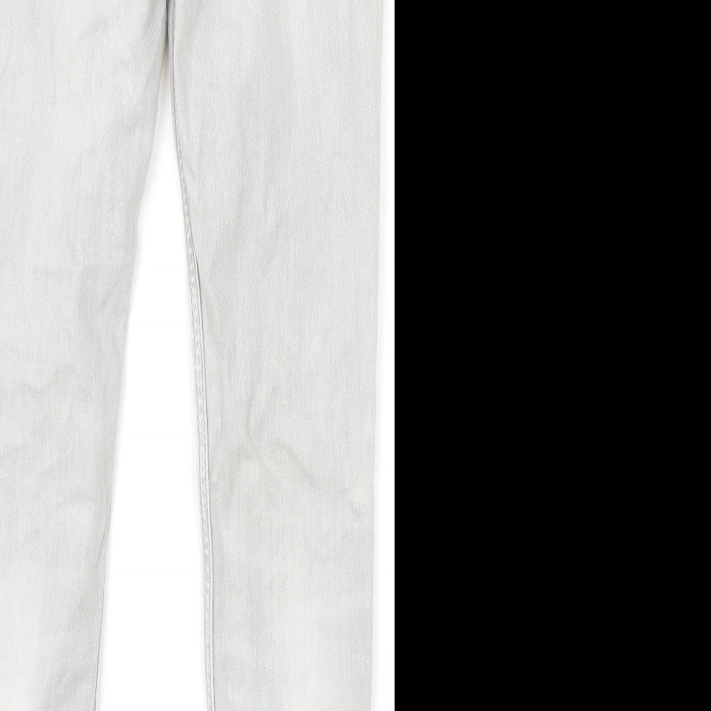 Maison Scotch Mens Grey Cotton Skinny Jeans Size 27 in L32 in Regular Zip