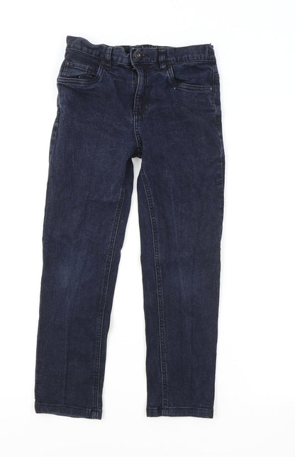 Very Girls Blue Cotton Skinny Jeans Size 9 Years Regular Zip