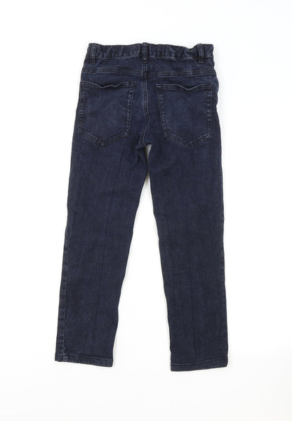 Very Girls Blue Cotton Skinny Jeans Size 9 Years Regular Zip