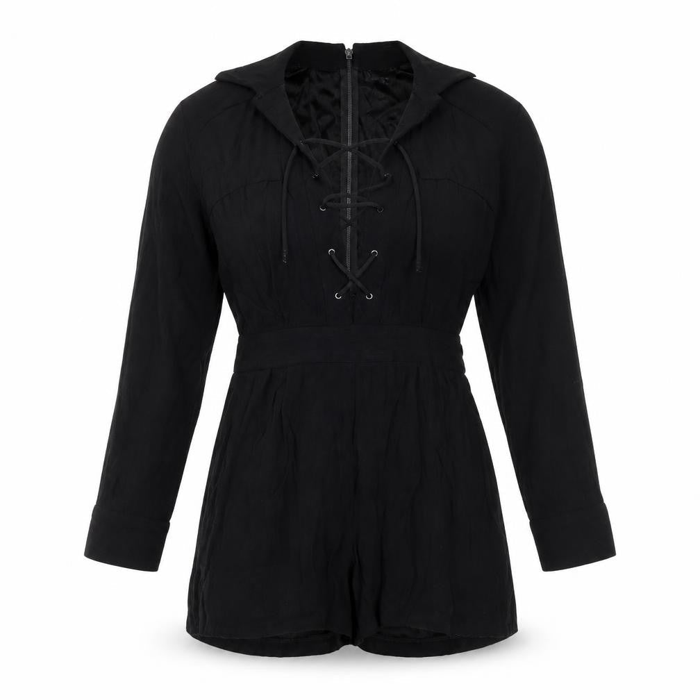 Womens UK Size 8 Topshop One-Piece Black Playsuit
