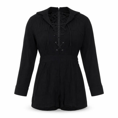 Womens UK Size 8 Topshop One-Piece Black Playsuit