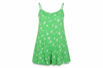 Womens UK Size 10 Boohoo One-Piece Green Playsuit