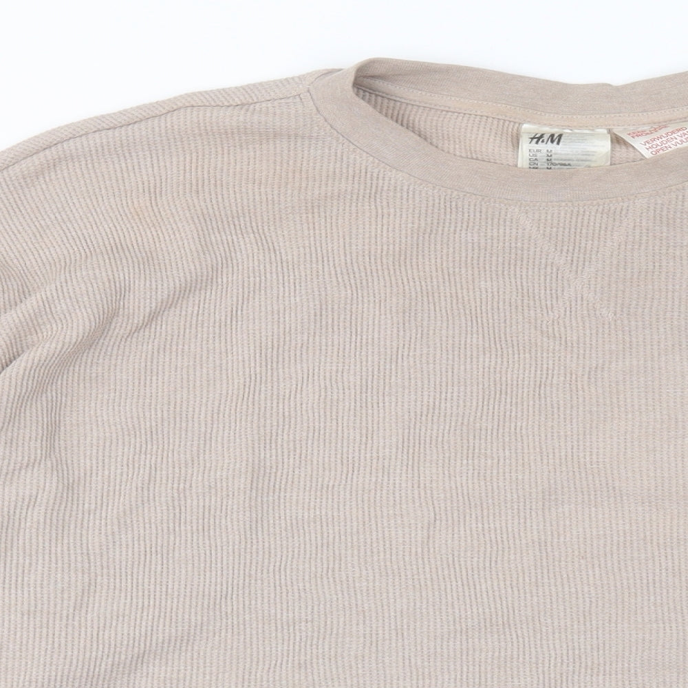 H&M Womens Pink Polyester Pullover Sweatshirt Size M Pullover