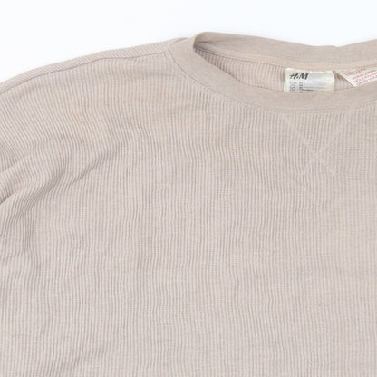 H&M Womens Pink Polyester Pullover Sweatshirt Size M Pullover