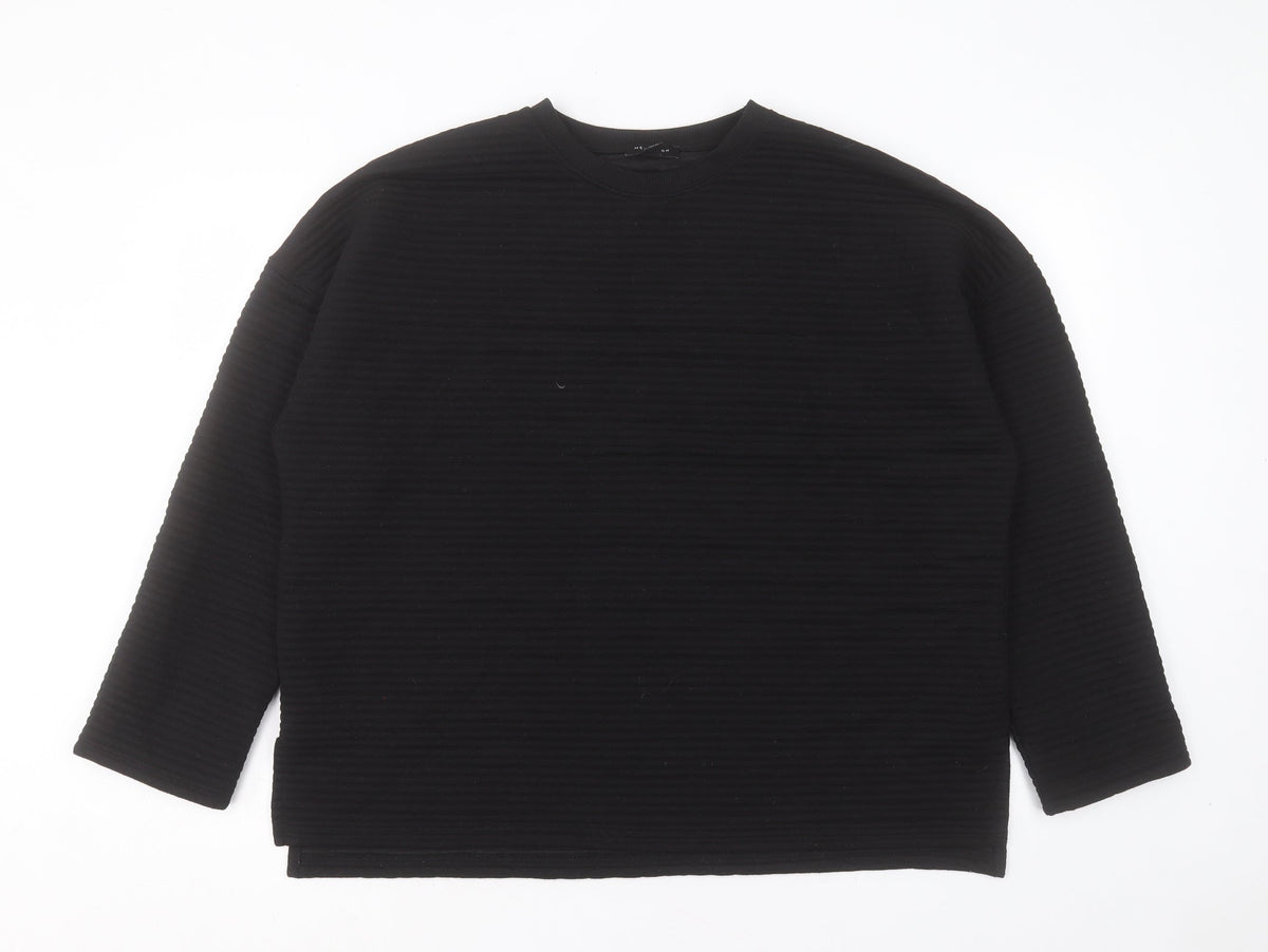 New Look Womens Black Polyester Pullover Sweatshirt Size L Pullover