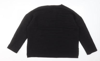 New Look Womens Black Polyester Pullover Sweatshirt Size L Pullover