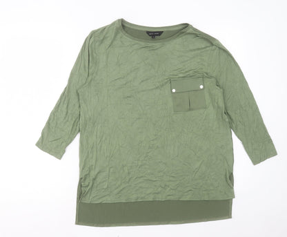 Womens UK Size 12 New Look Green Basic T-Shirt
