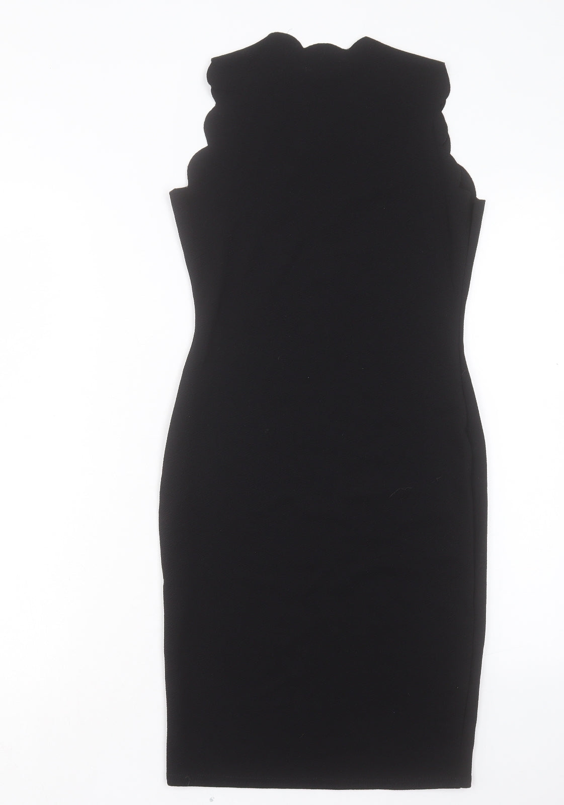 Boohoo Womens Black Polyester Bodycon Size 8 V-Neck Pullover