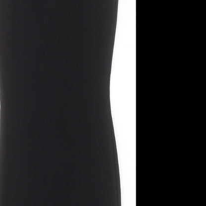 Boohoo Womens Black Polyester Bodycon Size 8 V-Neck Pullover